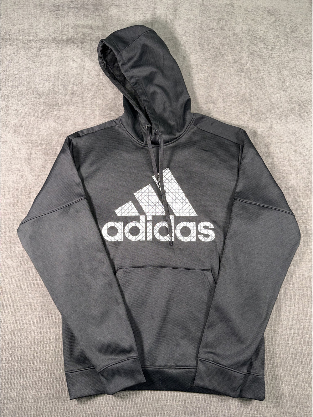 Adidas Black Pullover Hoodie with White Logo